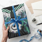 Aotearoa Korowai Motif Wrapping Paper Maori Koru Poutama - Aussie Hoodie