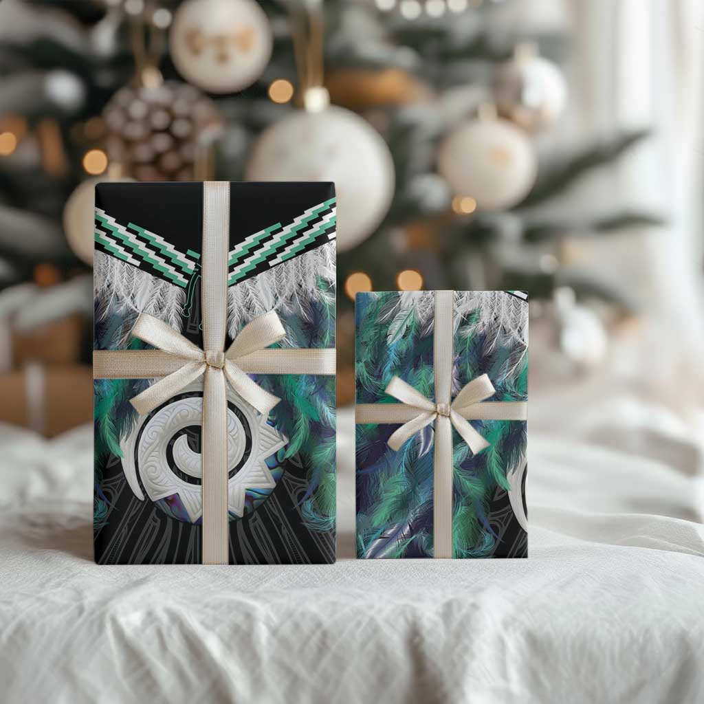 Aotearoa Korowai Motif Wrapping Paper Maori Koru Poutama - Aussie Hoodie