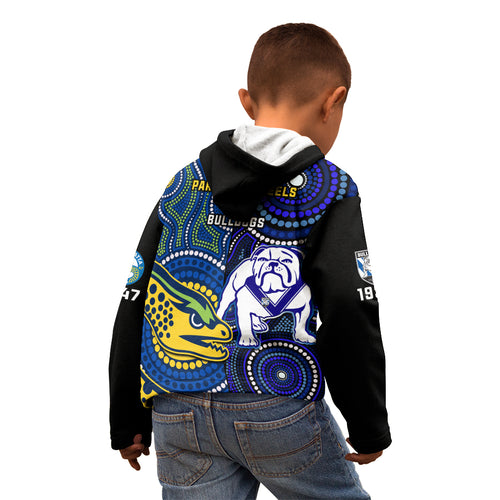 bulldogs-mix-parramatta-eels-rugby-kid-hoodie-aboriginal-version