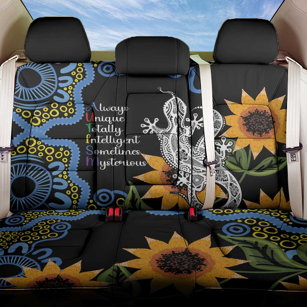 Australia Autism Awareness Back Car Seat Cover Brave Strong Aussie Lizard Aboriginal Art