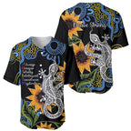 Australia Autism Awareness Baseball Jersey Brave Strong Aussie Lizard Aboriginal Art