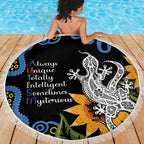 Australia Autism Awareness Beach Blanket Brave Strong Aussie Lizard Aboriginal Art