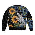 Australia Autism Awareness Bomber Jacket Brave Strong Aussie Lizard Aboriginal Art