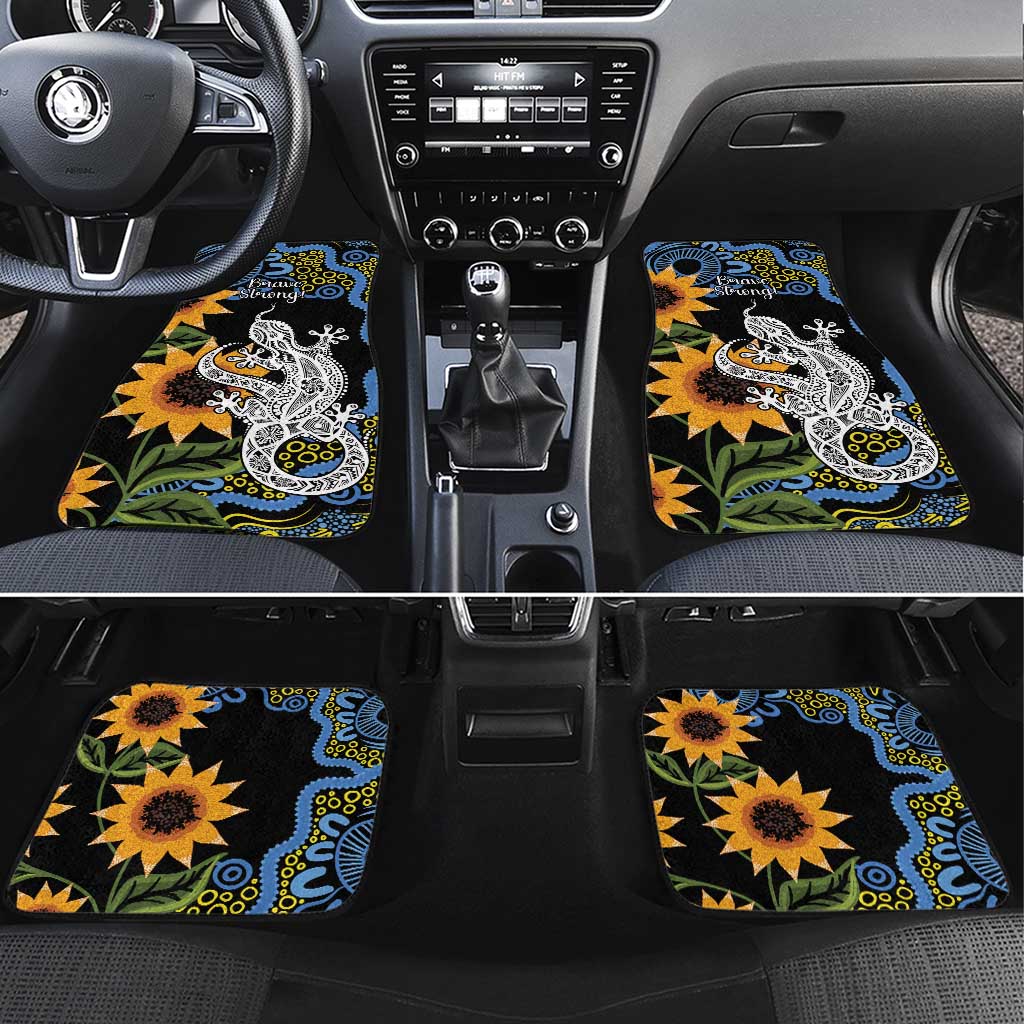 Australia Autism Awareness Car Mats Brave Strong Aussie Lizard Aboriginal Art