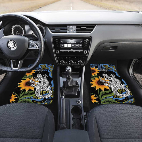 Australia Autism Awareness Car Mats Brave Strong Aussie Lizard Aboriginal Art