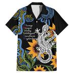 Australia Autism Awareness Family Matching Mermaid Dress and Hawaiian Shirt Brave Strong Aussie Lizard Aboriginal Art