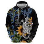 Australia Autism Awareness Hoodie Brave Strong Aussie Lizard Aboriginal Art