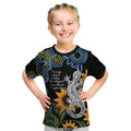 Australia Autism Awareness Kid T Shirt Brave Strong Aussie Lizard Aboriginal Art
