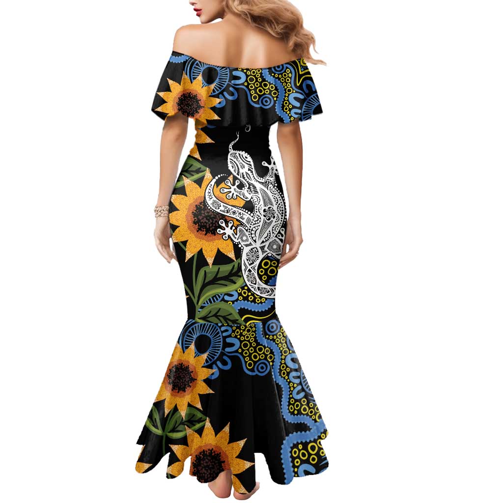 Australia Autism Awareness Mermaid Dress Brave Strong Aussie Lizard Aboriginal Art
