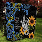 Australia Autism Awareness Quilt Brave Strong Aussie Lizard Aboriginal Art