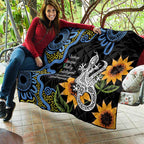 Australia Autism Awareness Quilt Brave Strong Aussie Lizard Aboriginal Art