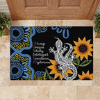 Australia Autism Awareness Rubber Doormat Brave Strong Aussie Lizard Aboriginal Art