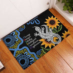 Australia Autism Awareness Rubber Doormat Brave Strong Aussie Lizard Aboriginal Art