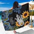 Australia Autism Awareness Sarong Brave Strong Aussie Lizard Aboriginal Art
