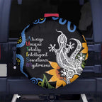 Australia Autism Awareness Spare Tire Cover Brave Strong Aussie Lizard Aboriginal Art
