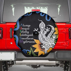 Australia Autism Awareness Spare Tire Cover Brave Strong Aussie Lizard Aboriginal Art
