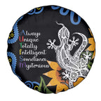 Australia Autism Awareness Spare Tire Cover Brave Strong Aussie Lizard Aboriginal Art