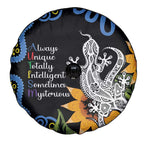 Australia Autism Awareness Spare Tire Cover Brave Strong Aussie Lizard Aboriginal Art
