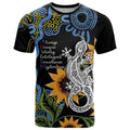 Australia Autism Awareness T Shirt Brave Strong Aussie Lizard Aboriginal Art