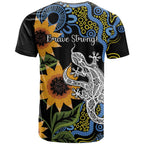 Australia Autism Awareness T Shirt Brave Strong Aussie Lizard Aboriginal Art
