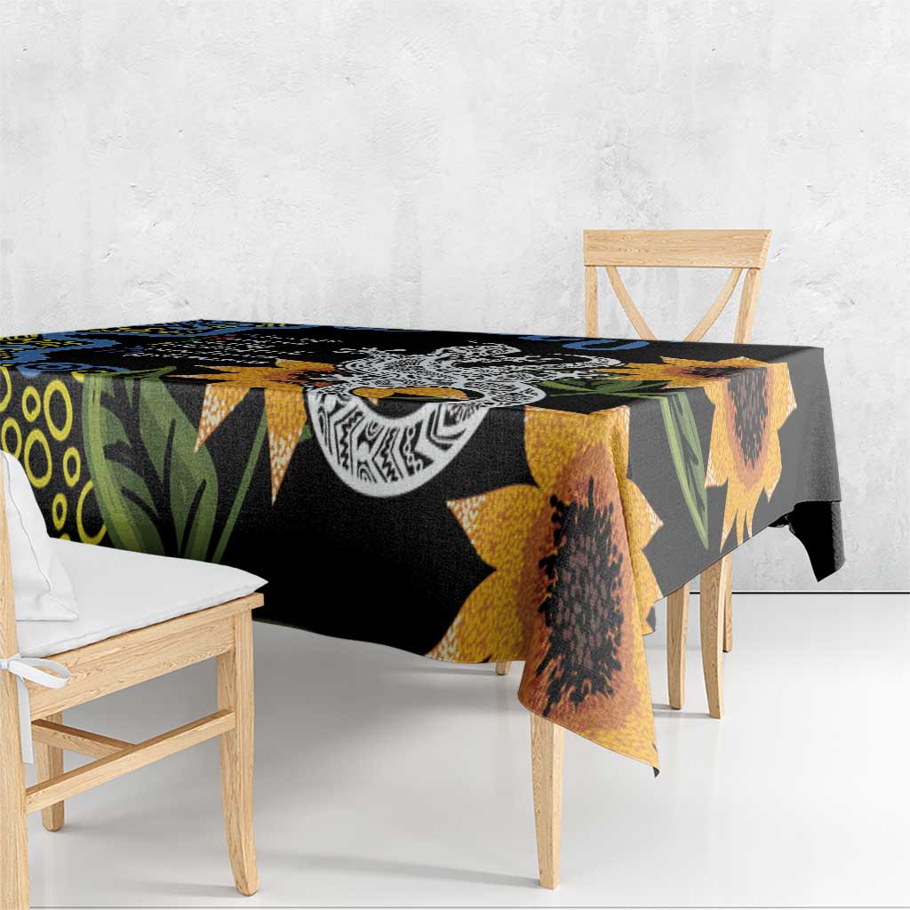 Australia Autism Awareness Tablecloth Brave Strong Aussie Lizard Aboriginal Art