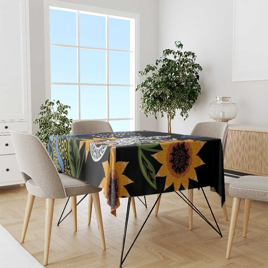 Australia Autism Awareness Tablecloth Brave Strong Aussie Lizard Aboriginal Art