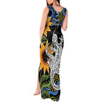 Australia Autism Awareness Tank Maxi Dress Brave Strong Aussie Lizard Aboriginal Art