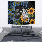 Australia Autism Awareness Tapestry Brave Strong Aussie Lizard Aboriginal Art