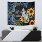 Australia Autism Awareness Tapestry Brave Strong Aussie Lizard Aboriginal Art