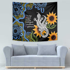 Australia Autism Awareness Tapestry Brave Strong Aussie Lizard Aboriginal Art