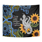 Australia Autism Awareness Tapestry Brave Strong Aussie Lizard Aboriginal Art