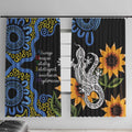 Australia Autism Awareness Window Curtain Brave Strong Aussie Lizard Aboriginal Art