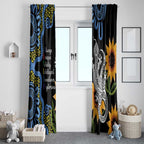 Australia Autism Awareness Window Curtain Brave Strong Aussie Lizard Aboriginal Art