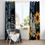 Australia Autism Awareness Window Curtain Brave Strong Aussie Lizard Aboriginal Art