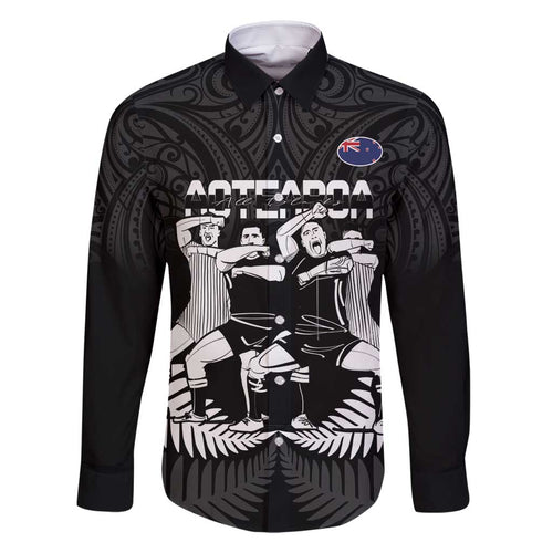 New Zealand Silver Fern Rugby Family Matching Tank Maxi Dress and Hawaiian Shirt Haka Dance With Aotearoa Maori Pattern