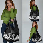 New Zealand Silver Fern Rugby Grocery Bag Haka Dance With Aotearoa Maori Pattern