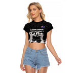 New Zealand Silver Fern Rugby Raglan Cropped T Shirt Haka Dance With Aotearoa Maori Pattern