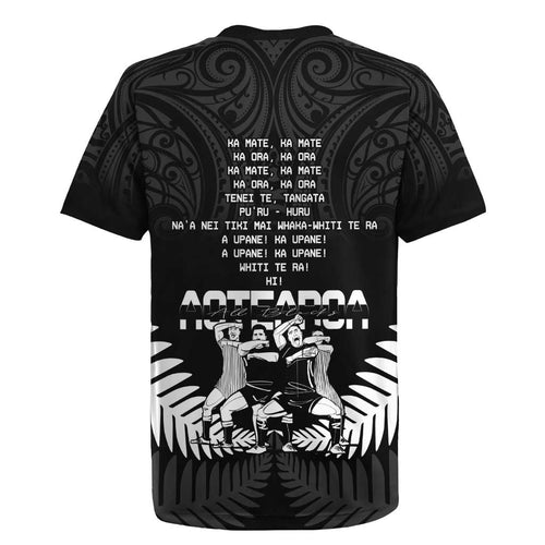 New Zealand Silver Fern Rugby Rugby Jersey Haka Dance With Aotearoa Maori Pattern