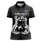 New Zealand Silver Fern Rugby Women Polo Shirt Haka Dance With Aotearoa Maori Pattern
