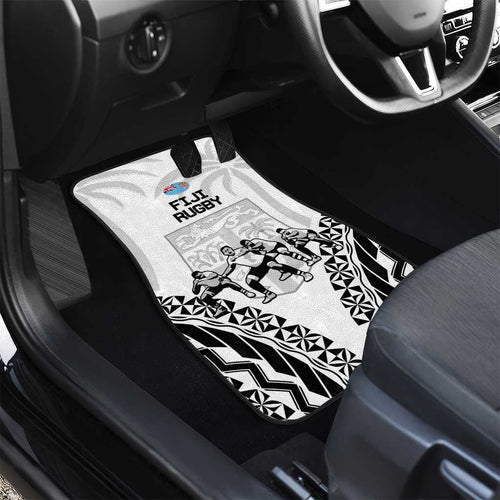 New Zealand And Fiji Tapa Rugby Car Mats Haka Dance Mix Cibi Dance Together
