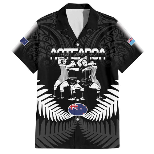 New Zealand And Fiji Tapa Rugby Family Matching Off The Shoulder Long Sleeve Dress and Hawaiian Shirt Haka Dance Mix Cibi Dance Together