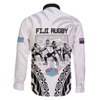 New Zealand And Fiji Tapa Rugby Family Matching Off Shoulder Short Dress and Hawaiian Shirt Haka Dance Mix Cibi Dance Together