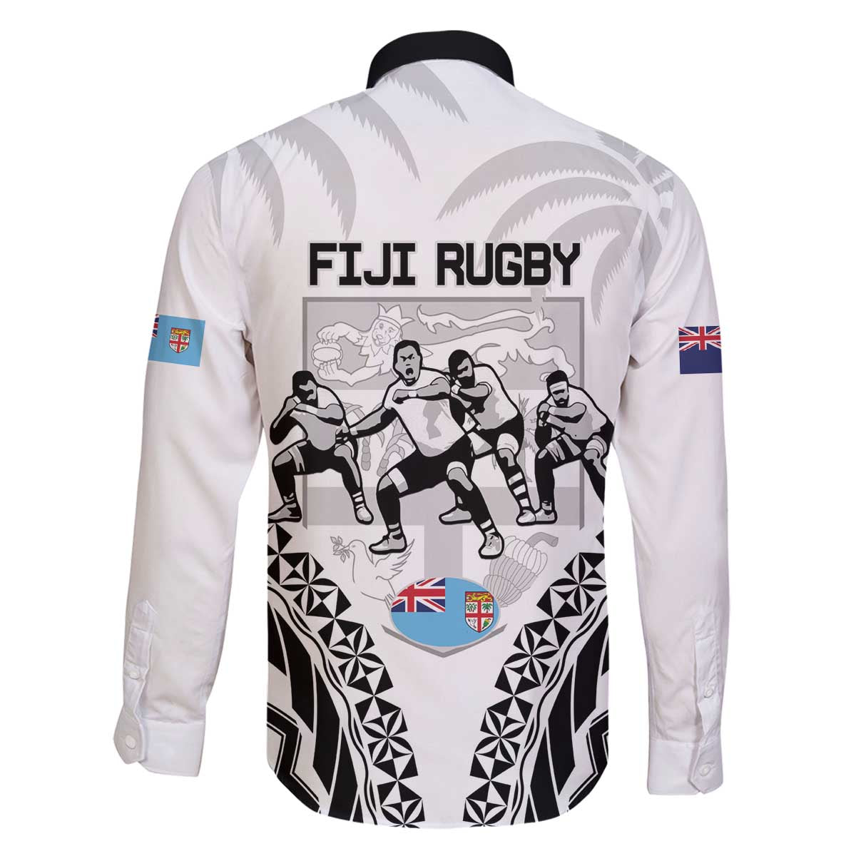 New Zealand And Fiji Tapa Rugby Family Matching Puletasi and Hawaiian Shirt Haka Dance Mix Cibi Dance Together