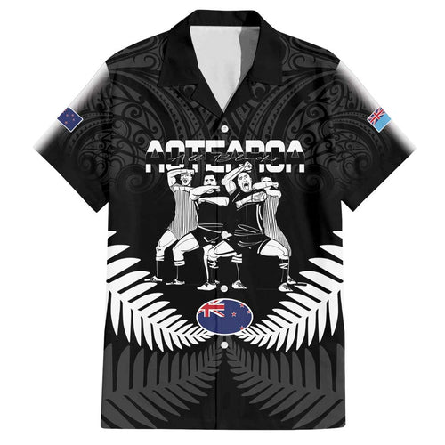 New Zealand And Fiji Tapa Rugby Family Matching Tank Maxi Dress and Hawaiian Shirt Haka Dance Mix Cibi Dance Together