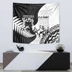 New Zealand And Fiji Tapa Rugby Tapestry Haka Dance Mix Cibi Dance Together