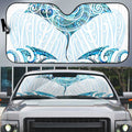 New Zealand Manta Ray Tattoo Auto Sun Shade Aotearoa Maori Haehae Paua Shell - Aussie Hoodie
