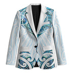 New Zealand Manta Ray Tattoo Blazer Aotearoa Maori Haehae Paua Shell - Aussie Hoodie