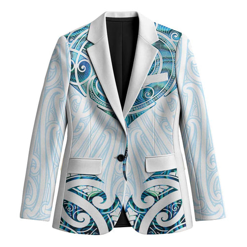 New Zealand Manta Ray Tattoo Blazer Aotearoa Maori Haehae Paua Shell - Aussie Hoodie