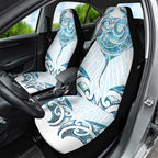 New Zealand Manta Ray Tattoo Car Seat Cover Aotearoa Maori Haehae Paua Shell - Aussie Hoodie