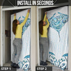 New Zealand Manta Ray Tattoo Door Cover Aotearoa Maori Haehae Paua Shell - Aussie Hoodie